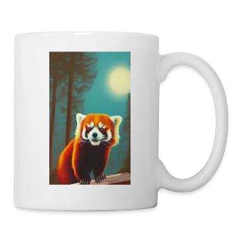 Roter Panda Roter Panda, Katzenbär Ailurus fulgens - Tasse - Weiß - Rechts