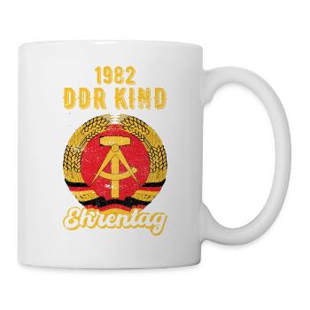 DDR Kind 1982 Geburtstag Geschenk - Tasse - Weiß - Rechts