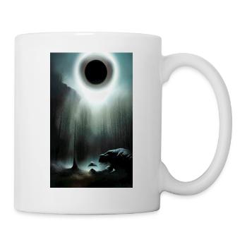 Creepy Horror Comic Alien on a strange planet land - Mug - white - Right