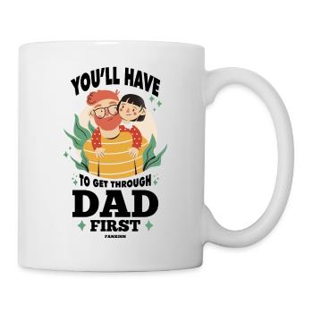 Papa Fille Enfant Fête des pères Fille Cadeau - Mug blanc - blanc - Droite