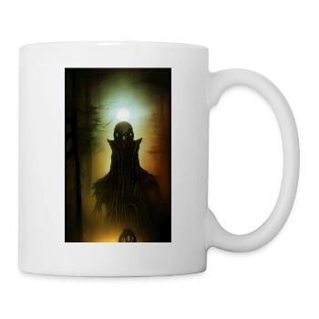 Gruseliger Horror-Comic Alien auf einem fremden Planeten Land - Tasse - Weiß - Rechts