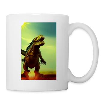 Creepy Horror Comic Alien on a strange planet land - Mug - white - Right