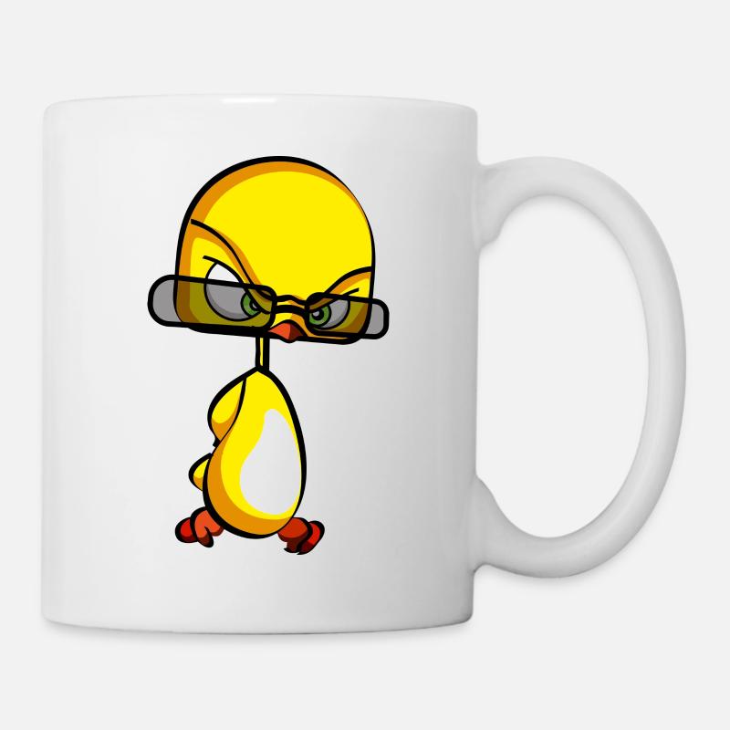 birdy yellow bird nerd - Mug - white