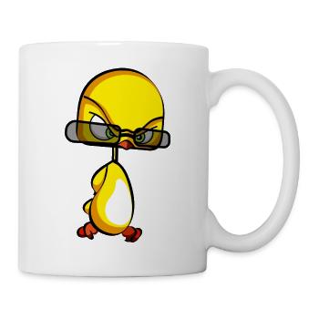 birdy yellow bird nerd - Mug - white - Right