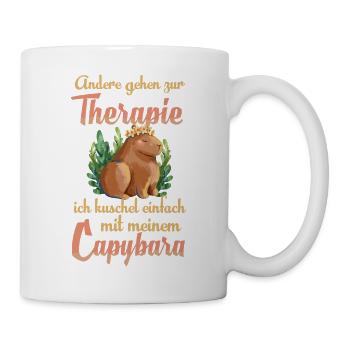 Capybaras Therapie Wasserschwein Mädchen Geschenk - Tasse - Weiß - Rechts