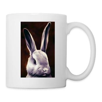 Cool Comic Portrait of a rabbit - Mug - white - Right
