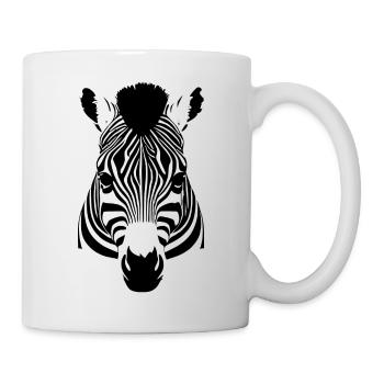 Fun Zebra Cartoon lustig Natur Tier Safari 17 - Tasse - Weiß - Rechts