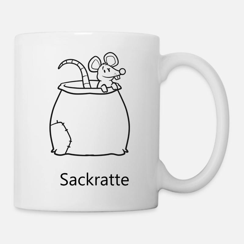 Sackratte | Sack-Ratte | Beuteltier (beschriftet) - Tasse - Weiß