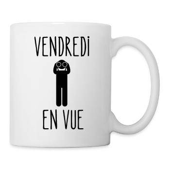 vendredi en vue - Mug blanc - blanc - Droite