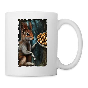 Cool Comic Portrait d’un écureuil roux sauvage - Mug blanc - blanc - Droite