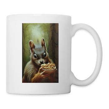Cool Comic Portrait d’un écureuil roux sauvage - Mug blanc - blanc - Droite
