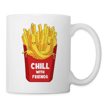 Détendez-vous avec des amis - Mug blanc - blanc - Droite