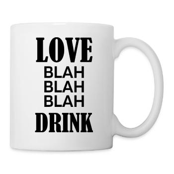 Love Blah Drink - Valentine's Day Funny Gift - Mug - white - Right