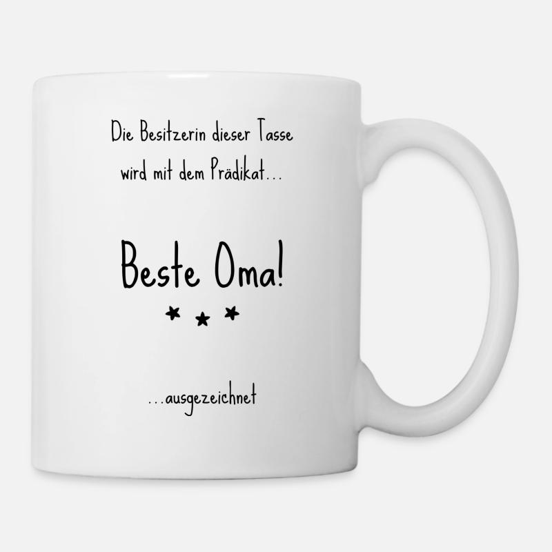 Prädikat Beste Oma! - Tasse - Weiß