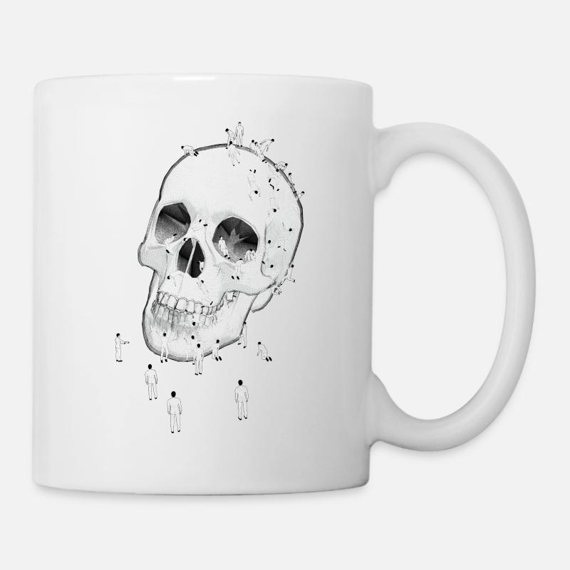Maden und Schädel - Tasse - Weiß