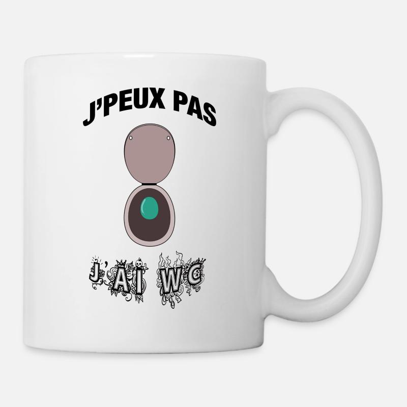 Je peux pas j ai WC - Mug blanc - blanc