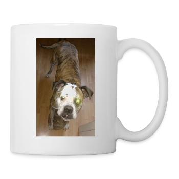 Cute dog with ball - Mug - white - Right