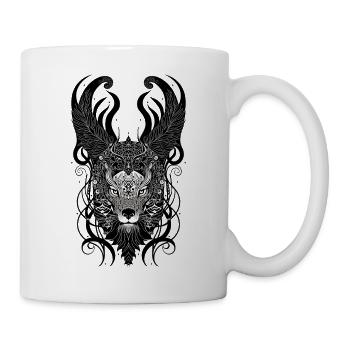 Tête de monstre - Mug blanc - blanc - Droite