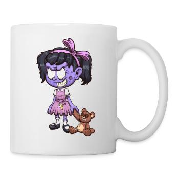 Zombie Girl With Teddy Bear - Mug - white - Right