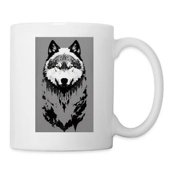 Wolf - Tasse - Weiß - Rechts