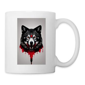 Gefährlicher Wolf - Tasse - Weiß - Rechts
