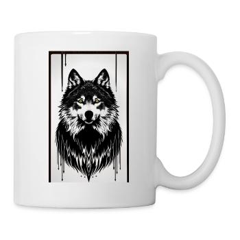 Wolf - Tasse - Weiß - Rechts
