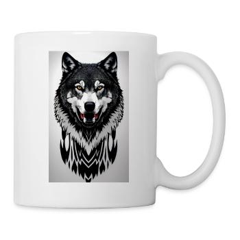 Wolf - Tasse - Weiß - Rechts