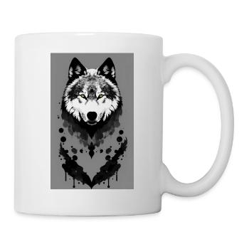Wolf - Tasse - Weiß - Rechts