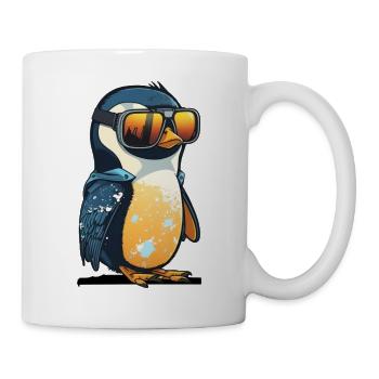 Cool penguin with sunglasses - Mug - white - Right