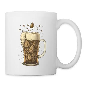 Hops in a craft beer glass - Mug - white - Right