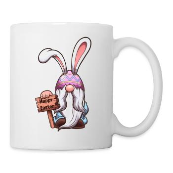 Osterzwerg mit Ostereiermütze mit Hasenohren - Tasse - Weiß - Rechts