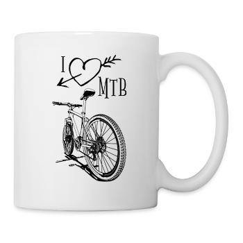 Mountainbike-Ladys: chices Shirt für Bike-Liebe! - Tasse - Weiß - Rechts