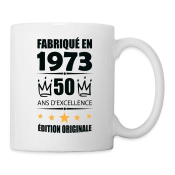 Vintage 1973 50Ans Anniversaire Cadeau Homme Femme - Mug blanc - blanc - Droite