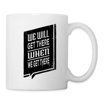 birthday campsite hike funny quote camper van - Tasse - Weiß - Rechts