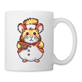 Feldhamster als Koch hat lecker Suppe gekocht. - Tasse - Weiß - Rechts