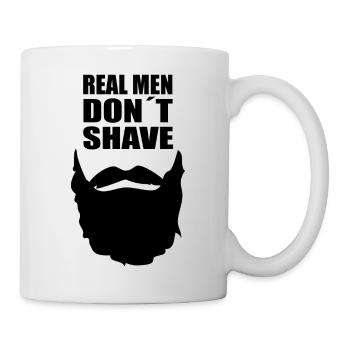 barbe moustache drôle dire drôle dictons - Mug blanc - blanc - Droite