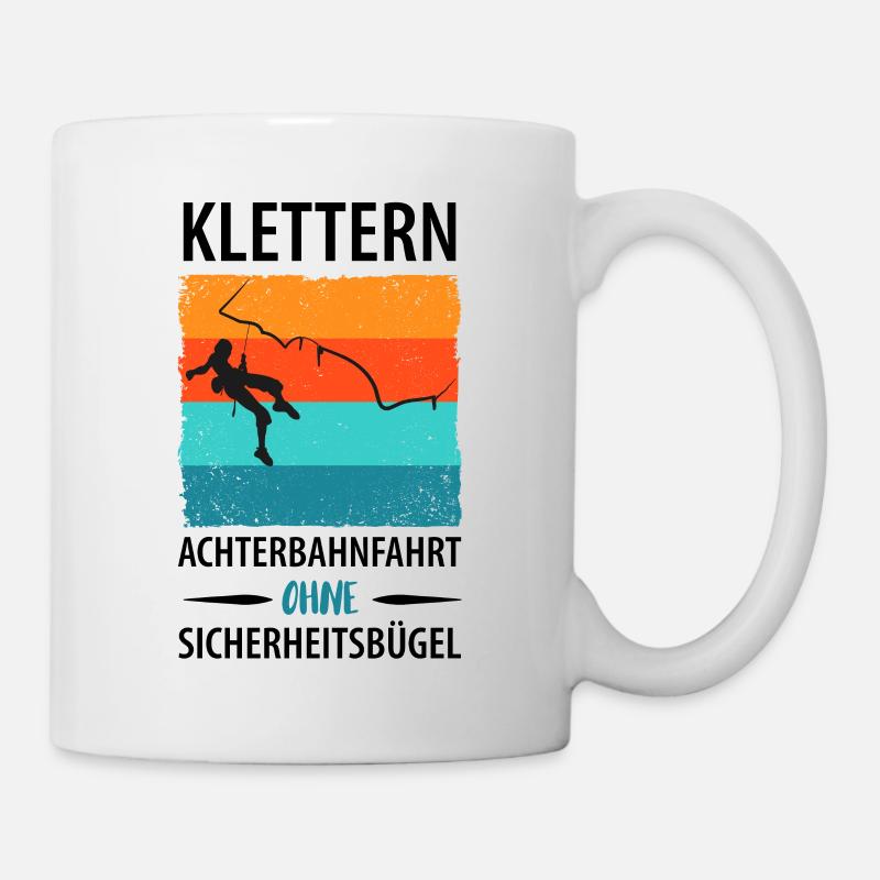 Vintage Bouldern Klettern Kletterer Damen Mädchen - Tasse - Weiß
