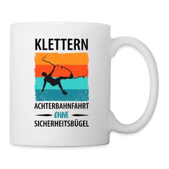 Vintage Bouldern Boulderer Klettern Kletterer - Tasse - Weiß - Rechts