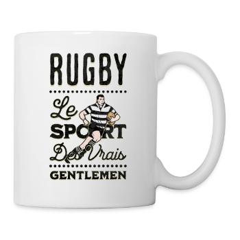 RUGBY VRAIS GENTLEMEN - Mug blanc - blanc - Droite