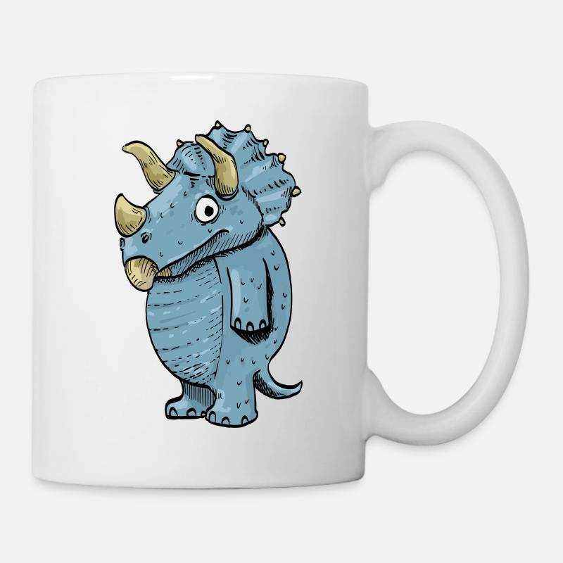 Tricératops - Mug blanc - blanc