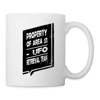 all happy alien i don't speak human present area51 - Mug - white - Right