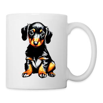Hund Hundehalter Hunde Dachshund Hundebesitzer - Tasse - Weiß - Rechts