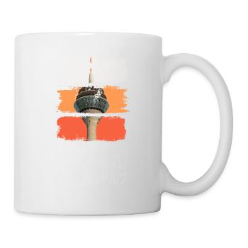 Düsseldorf Japan Stadt Skyline Vintage Retro - Tasse - Weiß - Rechts