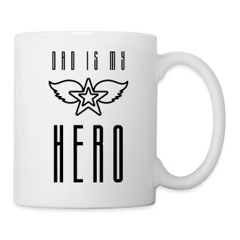 Papa est mon héros noir - Mug blanc - blanc - Droite