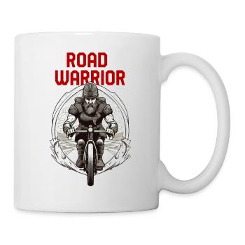 Road Warrior - Viking Warrior Road Cyclist - Mug blanc - blanc - Droite