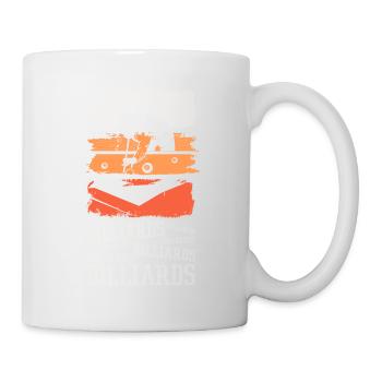 Billard Billard Billard Boules de queue Vintage Rétro - Mug blanc - blanc - Droite