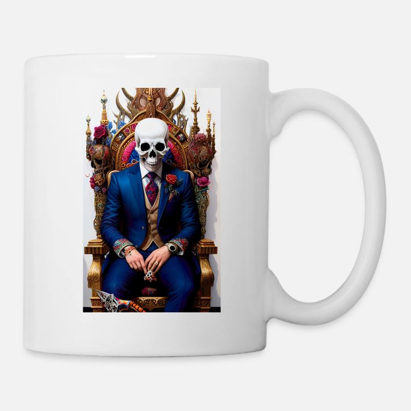ARTWORK Skull Thron - Tasse - Weiß
