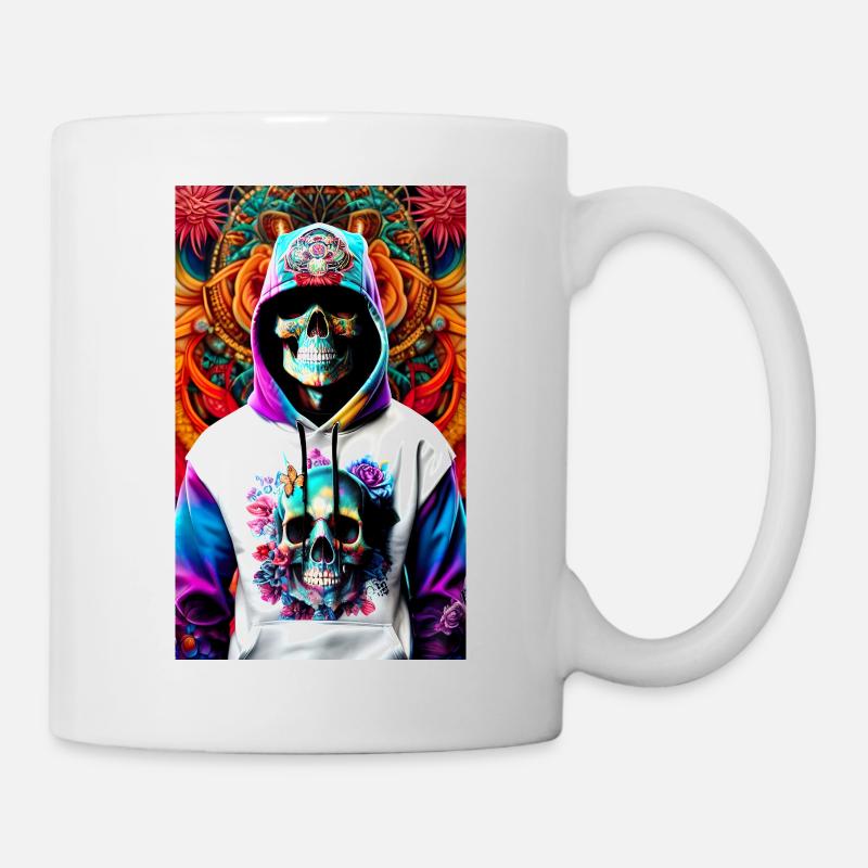 ARTWORK Hoodie Skull - Mug - white