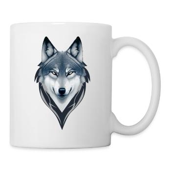 Loup de la Lune Bleue - Mug blanc - blanc - Droite