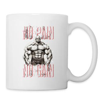 Bodybuilding Bodybuilder Gewichtheben Kraftsport - Tasse - Weiß - Rechts